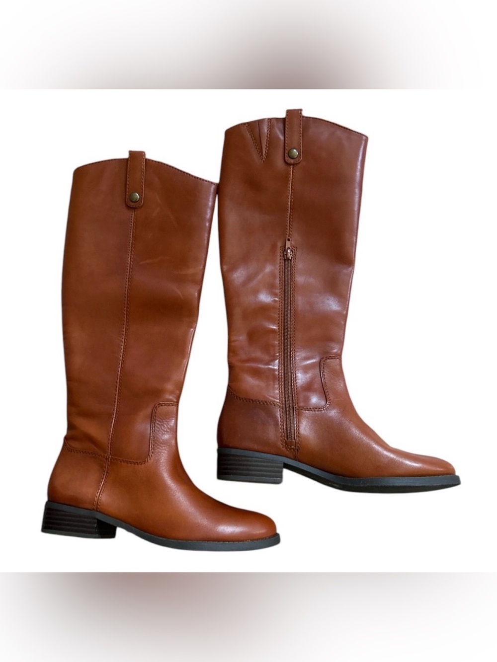 I.N.C. International Concepts Fawne Leather KneeHigh Boots Riding Boots Size 7.5